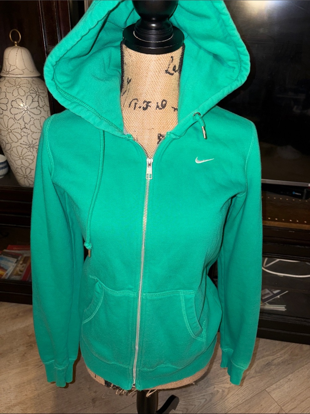 Nike Women's Teal Full-Zip Hoodie with Hood